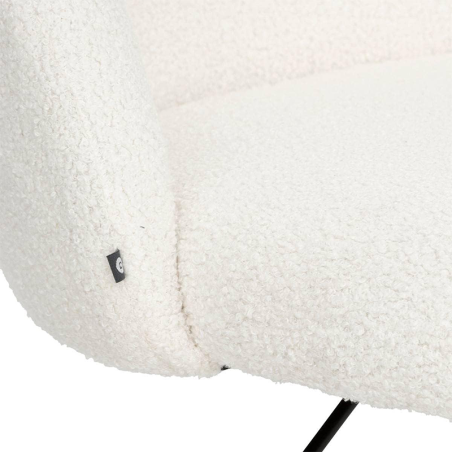 Chaise de bureau bouclette Geos Blanc Atmsophera