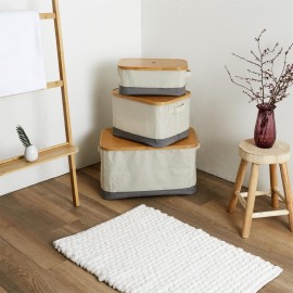 Lot De 3 Paniers Bambou Beige Home Deco Factory 2