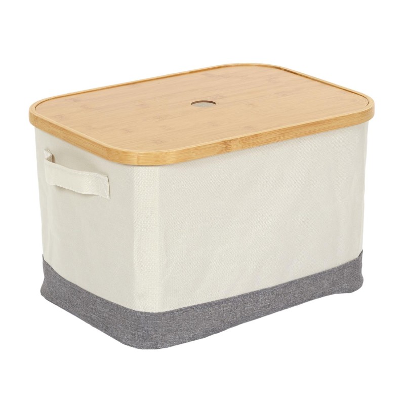 Lot De 3 Paniers Bambou Beige Home Deco Factory