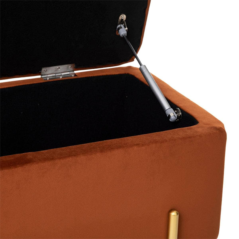 Banc Coffre Velours Edi Ambre Atmosphera