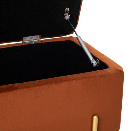 Banc Coffre Velours Edi Ambre Atmosphera