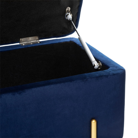 Banc Coffre Velours Edi Bleu Atmosphera