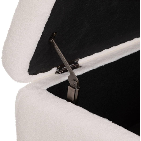 Banc coffre bouclette Aurora Blanc Atmosphera