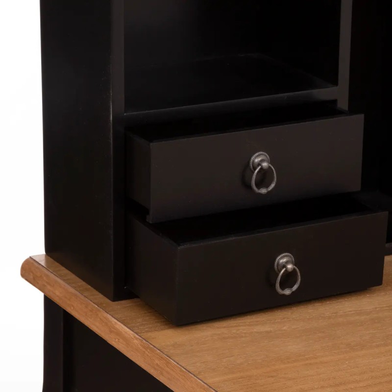 Secrétaire 5 Tiroirs Chrysa Noir Atmosphera