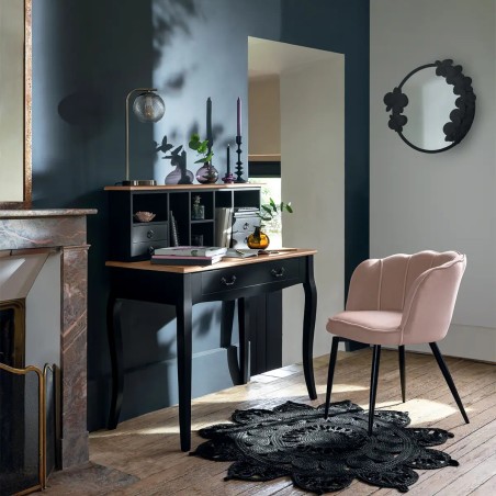 Secrétaire 5 Tiroirs Chrysa Noir Atmosphera