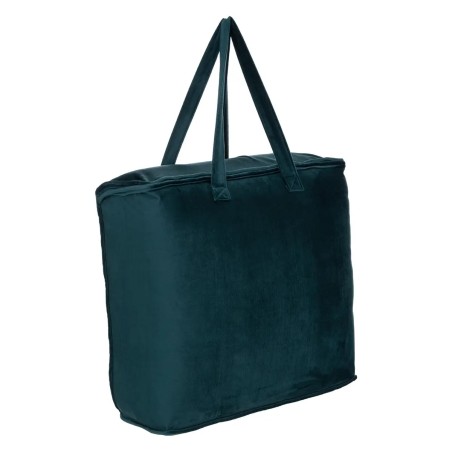 Dessus De Lit En Velours Baklo Bleu Canard 240x260 Atmosphera