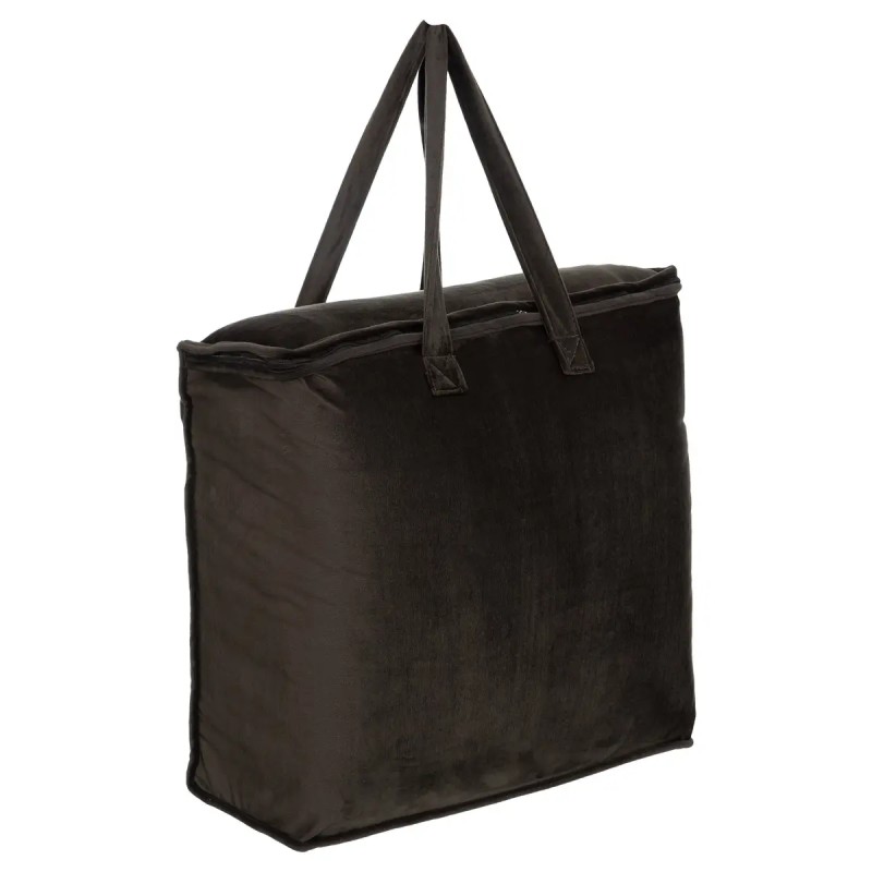 Dessus De Lit En Velours Baklo Gris 240x260 Atmosphera