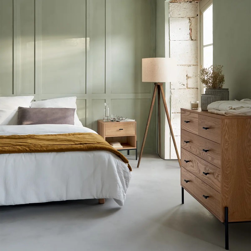 Parure de lit Flora Blanc 260x240 Atmosphera