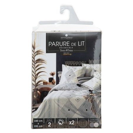 Parure de lit Oasis Gris 240x220 Atmosphera