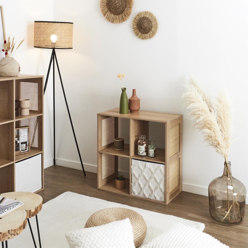 Rangement Modulable 4 Cases Bali Beige Home Deco Factory
