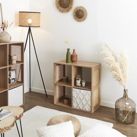 Rangement Modulable 4 Cases Bali Beige Home Deco Factory