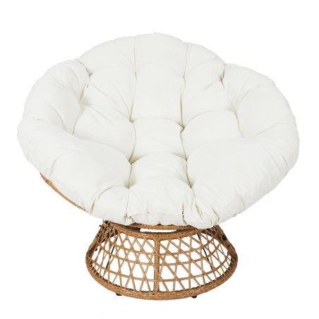 Fauteuil Cancun Coussin Blanc Home Deco Factory