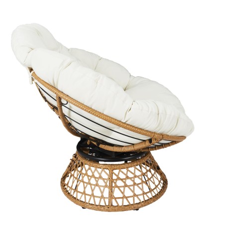 Fauteuil Cancun Coussin Blanc Home Deco Factory