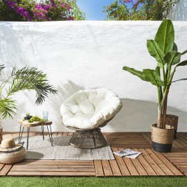 Fauteuil Filaire Cancun Beige Home Deco Factory 2