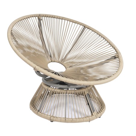 Fauteuil Filaire Cancun Beige Home Deco Factory