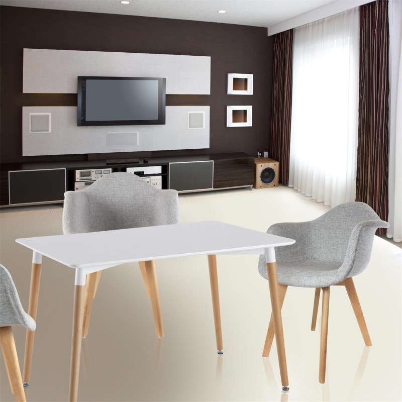 Table De Repas Blanche Home Deco Factory