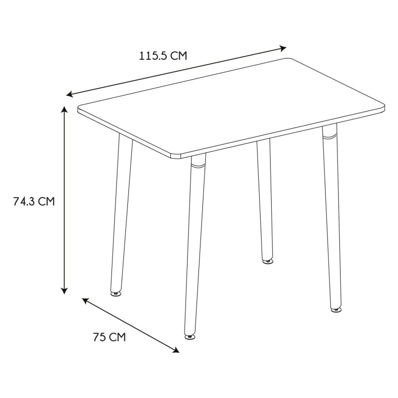 Table De Repas Blanche Home Deco Factory