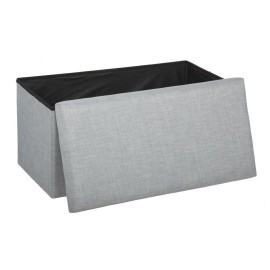 Pouf Pliable Tomaz Gris - Atmosphera 2