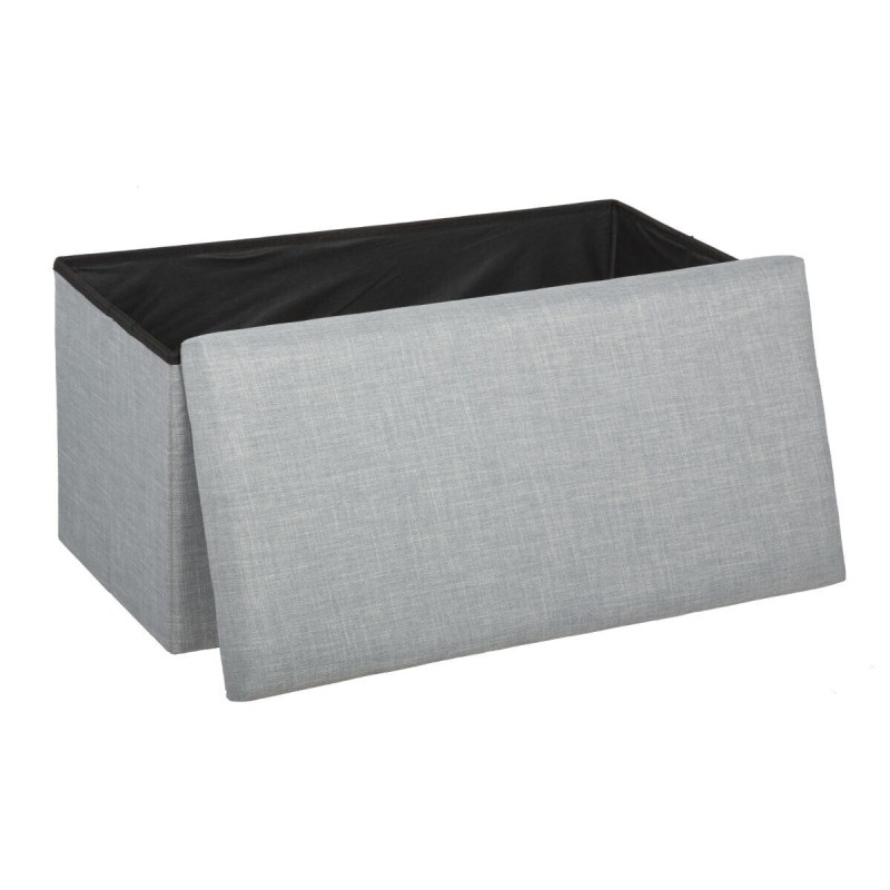 Pouf Pliable Tomaz Gris - Atmosphera