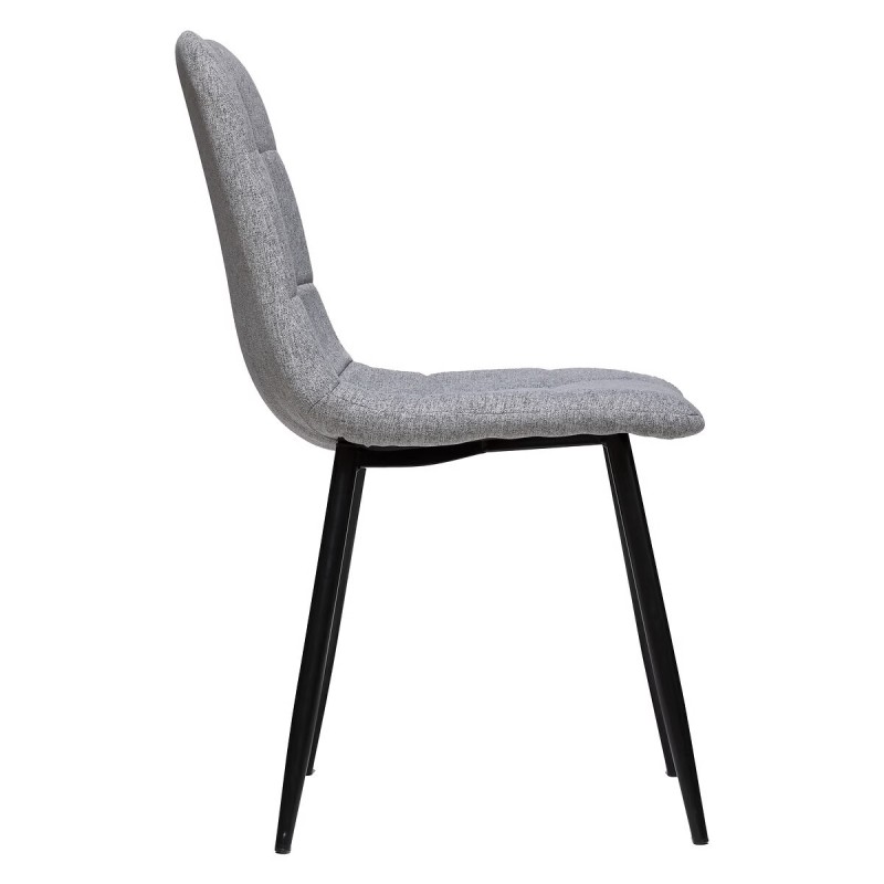 Chaise De Table En Tissu Gris Clair - Atmosphera