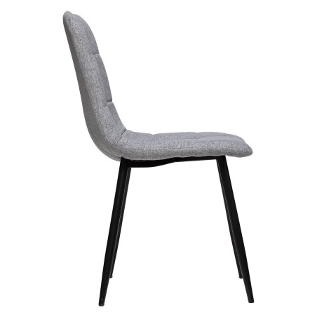 Chaise De Table En Tissu Gris Clair - Atmosphera