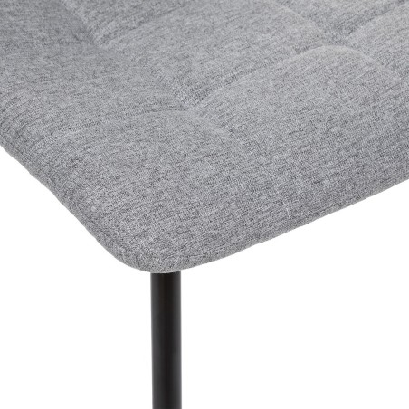 Chaise De Table En Tissu Gris Clair - Atmosphera