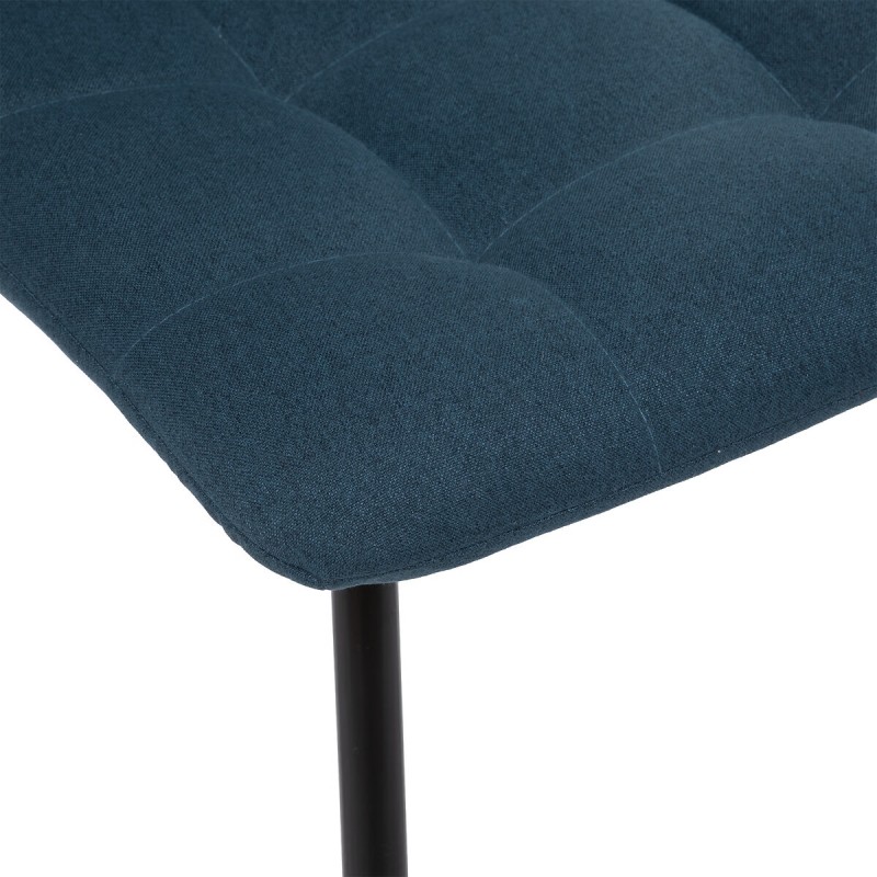 Chaise De Table En Tissu Sirac Bleu Canard - Atmosphera