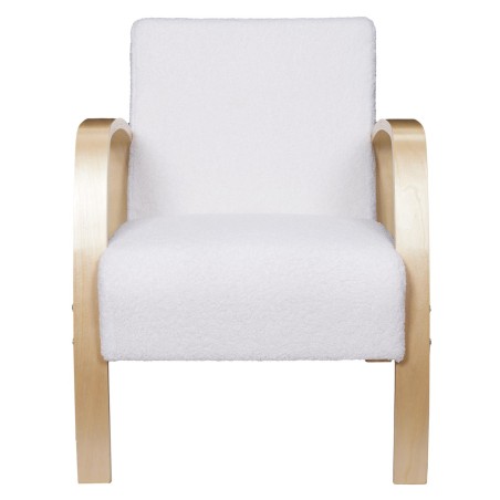 Fauteuil bouclette Hella Blanc Home Deco Factory