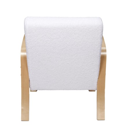 Fauteuil bouclette Hella Blanc Home Deco Factory