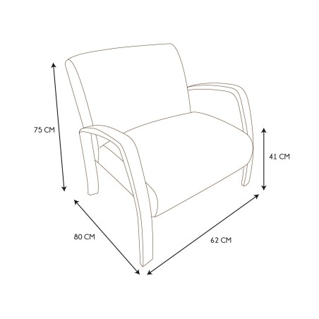 Fauteuil bouclette Hella Blanc Home Deco Factory