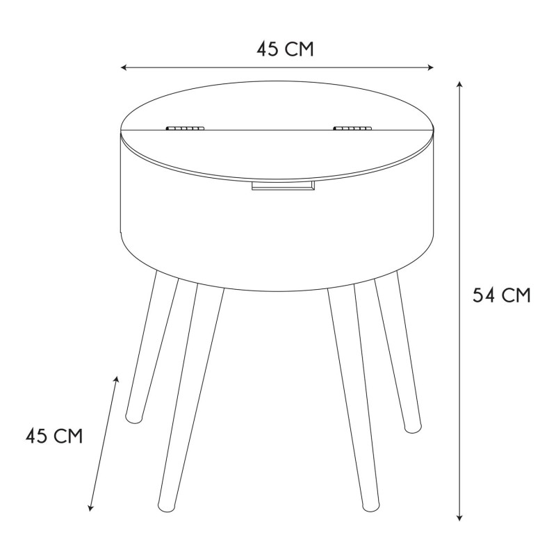 Table Coffre Intégrée Blanc Home Deco Factory