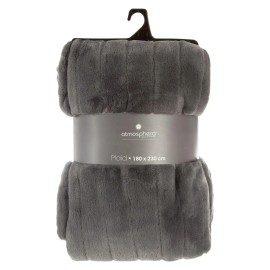 Plaid En Fourrure Four Manoir 180x230 Gris - Atmosphera 2