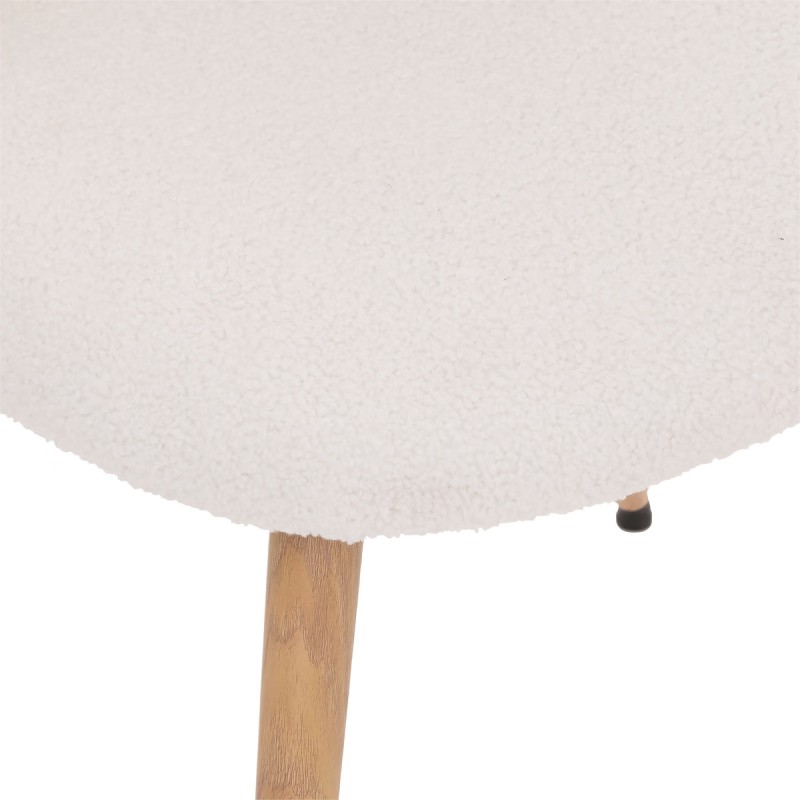 Chaise De Table Bouclette Slano Blanc - Atmosphera