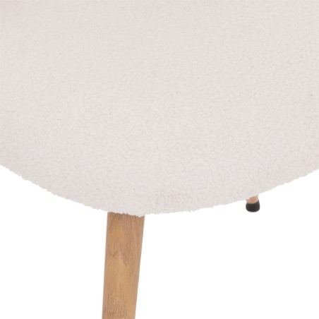 Chaise De Table Bouclette Slano Blanc - Atmosphera