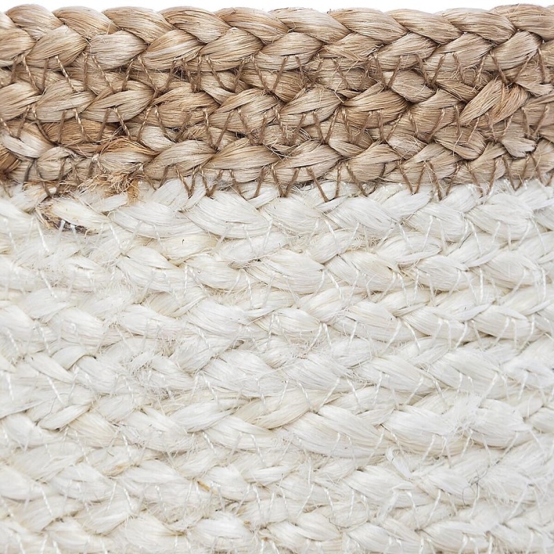 Lot De 3 paniers jute Jackson Blanc - Atmosphera