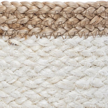 Lot De 3 paniers jute Jackson Blanc - Atmosphera