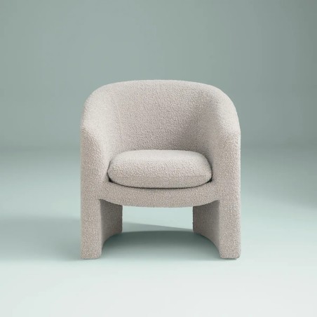 Fauteuil Kunjo bouclette Blanc - Atmosphera