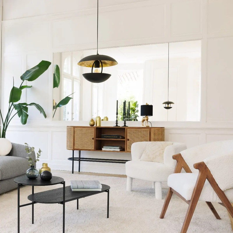 Fauteuil Amza Bouclette Blanc - Atmosphera