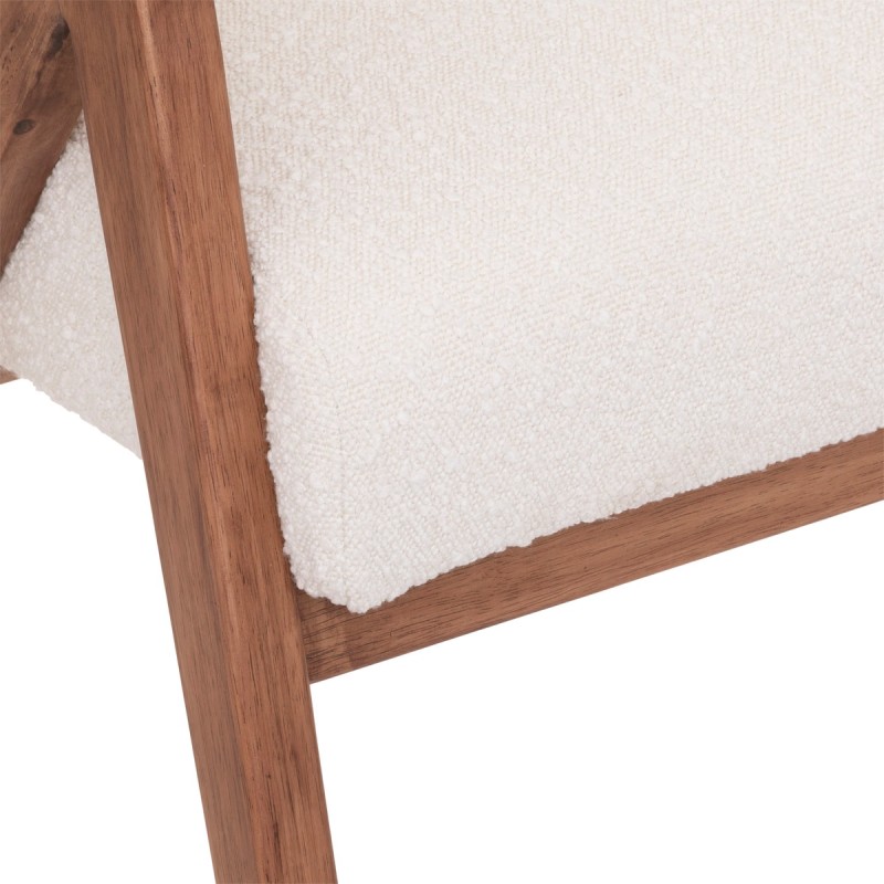 Fauteuil Amza Bouclette Blanc - Atmosphera