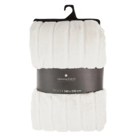 Plaid Fourrure Four Manoir 180x230 Blanc Atmosphera 2