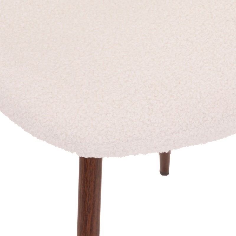 Chaise De Table Bouclette Roka Blanc Atmosphera