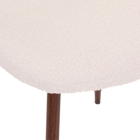 Chaise De Table Bouclette Roka Blanc Atmosphera