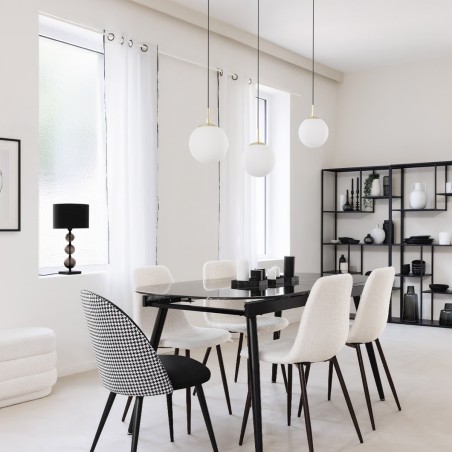 Chaise De Table Bouclette Roka Blanc Atmosphera