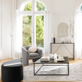 Fauteuil Kunjo Bouclette Gris Atmosphera 2