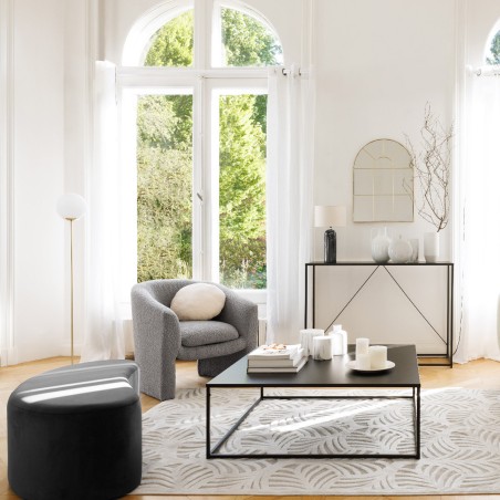 Fauteuil Kunjo Bouclette Gris Atmosphera