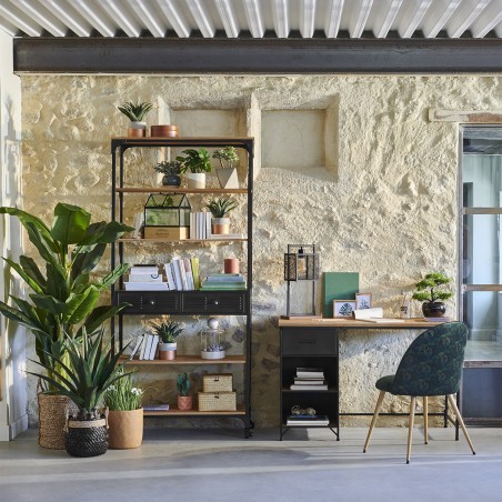 Chaise De Table Slano En Velours Vert Atmosphera