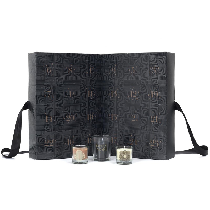 Calendrier D'Avent 24 bougies Noir Home Deco Factory