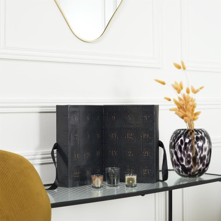 Calendrier D'Avent 24 bougies Noir Home Deco Factory