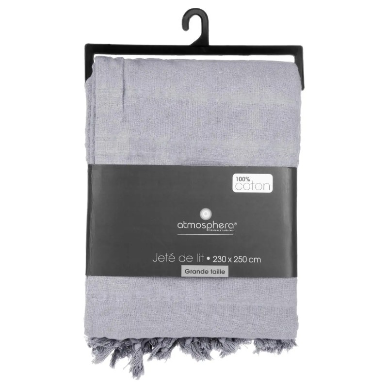 Jeté De Lit 230x250 Gris Clair Atmosphera