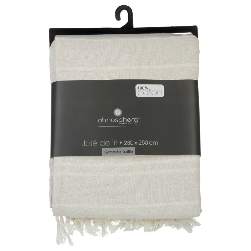Jeté De Lit 230x250 Ivoire Atmosphera